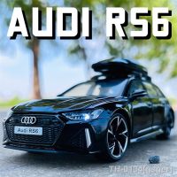 ✶ RS6 Avant Alloy Wagon Car Model Diecast Metal Carro esportivo Simulação de som e luz Brinquedos para crianças 1:32