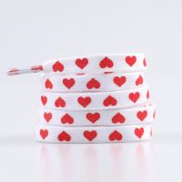 2022 Fashion Love Heart Shoelaces High-top Canvas Sneakers Shoelace AJ/AF1 Flat Laces Shoe Strings100/120/140/160/180CM