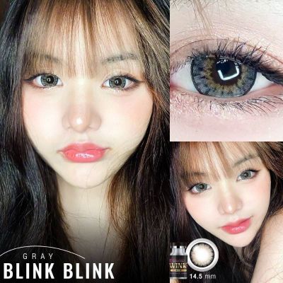 "💋 มีค่าสายตา 💋 Wink blink blink Gray Chestnut บิ๊กอาย สุดปัง คอนแทคเลนส์ รายเดือน มีอย แถมตลับฟรี เลนส์นิ่ม สวยปังมาก"