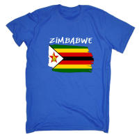 Unique Cotton Tee Shirt Top Zimbabwe - Country Flag Nationality Supporter Sports Mens Tee T-Shirt Tshirts