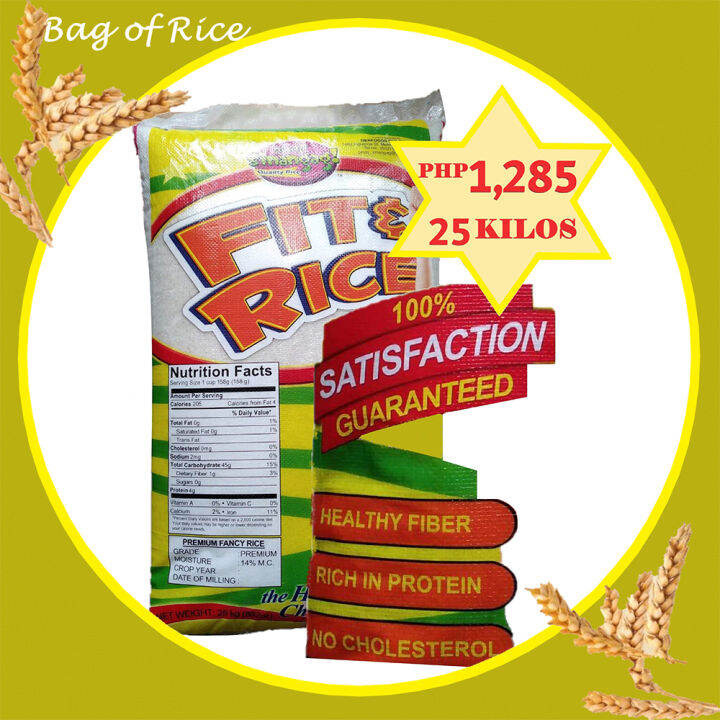 Bag Of Rice Denorado FIT Long Grain Pure White Rice / Bigas Isabela