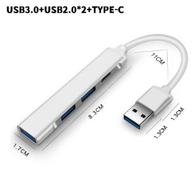 4 In 1 USB 3.0 HUB Tipe C HUB Ke USB3.0 Tipe-c 3XUSB Kotak Pembagi Kecepatan Tinggi 4 Port Adaptor Pengisi Daya Usb untuk Ipad Macbook PC