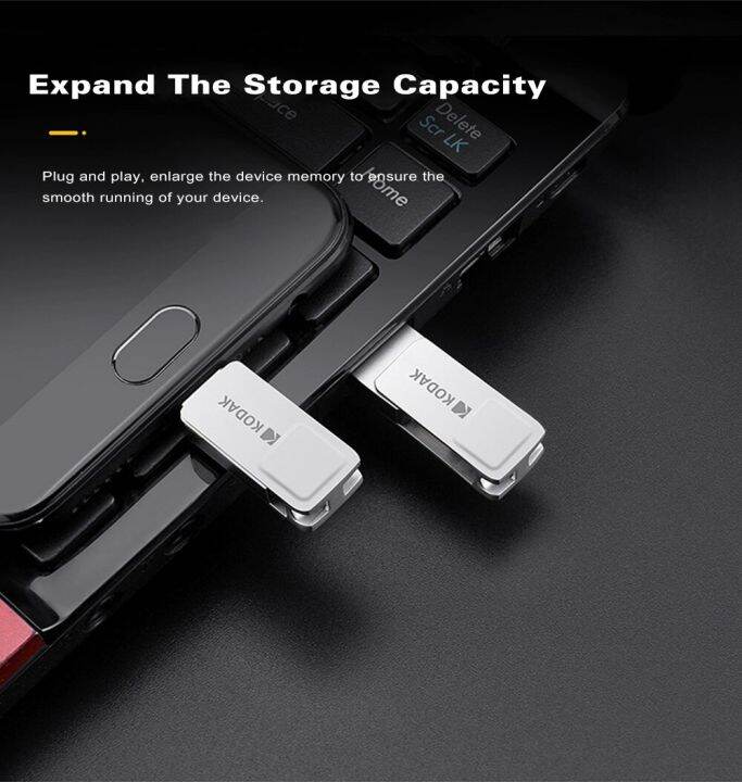 kodak-usb3-1-โลหะ-usb-flash-drive-16gb-32gb-64gb-128gb-type-c-dual-interface-memory-stick-u-ไดรฟ์ปากกา