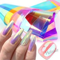 【hot sale】 ❅ B52 1Roll Pack Nail Foils /Aurora Ice Cube Cellophane Paper Nails Stickers / Nail Adhesive Tape / Water Transfer Nail Decal / Manicure Art Decorations / Nail Makeup Tools