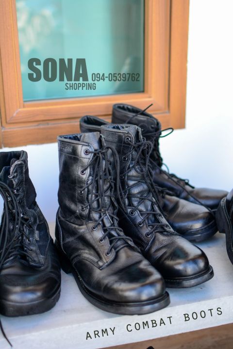 รองเท้าคอมแบตทหารเกาหลี-สินค้ากองทัพเกาหลี-ร้านคัดเองaaa-มือสอง-combat-boots-คอมแบท