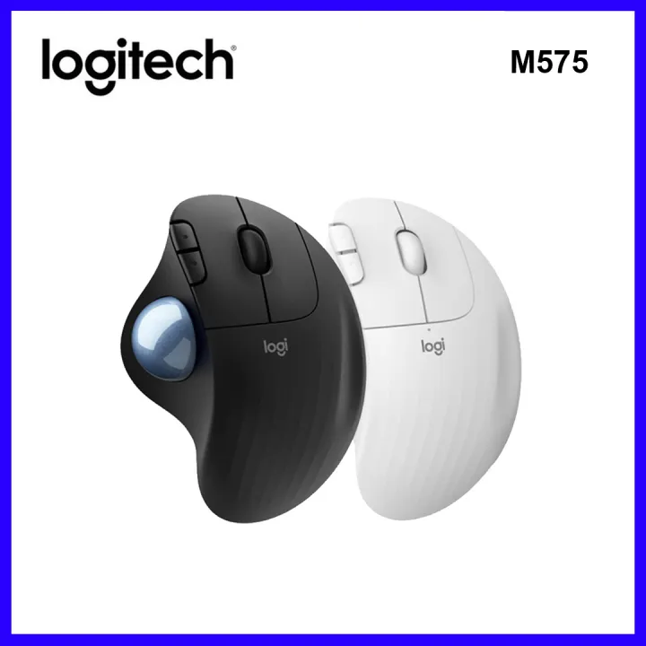 Original Logitech ERGO M575 Wireless Trackball with Smooth Tracking for