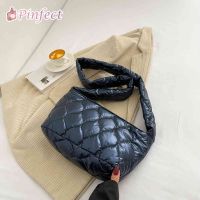 Pinfect ย้อนยุคแนวแฟชั่น Quilted Lattice รูปแบบกระเป๋าสะพายไหล่ผู้หญิงผ้าฝ้ายเบาะกระเป๋าสะพายข้างผู้หญิงกระเป๋าคนส่งเอกสารลำลอง