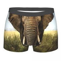 【hot】♂ Elephant Portrait Underpants Breathbale Panties Male Print Shorts Briefs