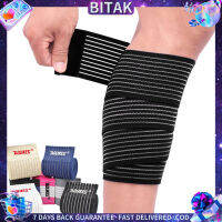 Bitak 1PCS 90*7.5 ซม. ผ้าพันแผลยืดหยุ่นเทปกีฬาเข่าสนับสนุนสายรัด Shin Guard