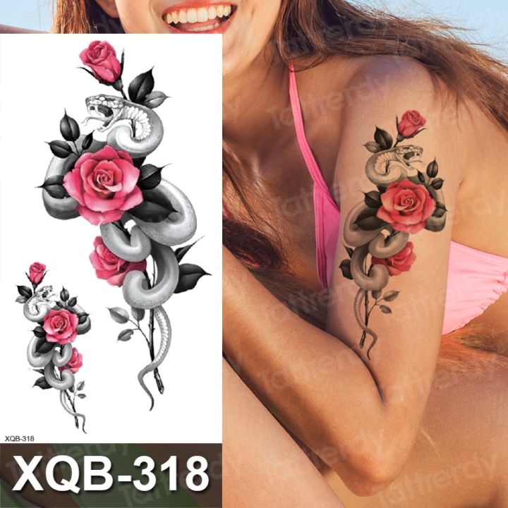 hot-dt-temporary-sticker-red-jewelry-flash-tatoo-fake-transfer-belly-tatto-for-woman-man