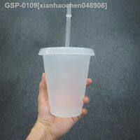 ✵ Xianhaochen048906 700มล. Canecas Copos Copo De Palha Branca Plástico Caneca Café Transparente Garrafa Coffe Reutiláveis