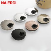 【hot】 NAIERDI Zinc Alloy Desk Wire Hole Cover Base Computer Grommet Table Cable Outlet Port Hardware