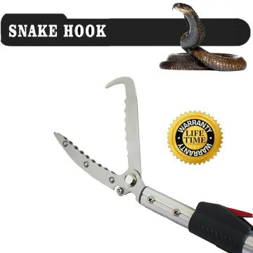 Snake Hook Stainless Steel Black Adjustable Long Handle Catching Tools Trap  Tong