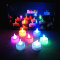 6pcs Color Changing LED Tea Lights Flameless Tealight Candles with Colorful Light Battery Operated Fake Candles Home Decor