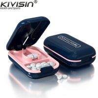 Portable Pill Box Organizer With Pill Cutter Removable Storage Compartments Separate Divider Travel Medicine Case Dispenser Medicine  First Aid Storag