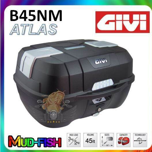 Kotak Givi B45 B45nm Atlas Monolock Top Case Box 45l Black Lazada