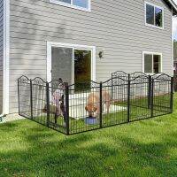 BINGOPAW กรงสุนัข 8 Panels Metal Dog Cage Foldable Dog Exercise Fence พับได้ กรงหมา เหมาะสำหรับสุนัขพันธุ์เล็กถึงกลาง