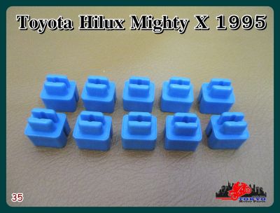 TOYOTA HILUX MIGHTY-X  MTX year 1995 ARM REST LOCKING CLIP "BLUE" SET (10 PCS.) (35) // กิ๊บท้าวแขน กิ๊บที่พักแขน สีฟ้า (10 ตัว) สินค้าคุณภาพดี