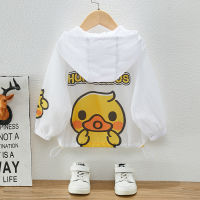 Small Yellow Duck Childrens Clothing Boys Summer Sun Protective Clothes Thin Coat New Childrens Summer Sun-Protective Clothing Boys Wind Shield