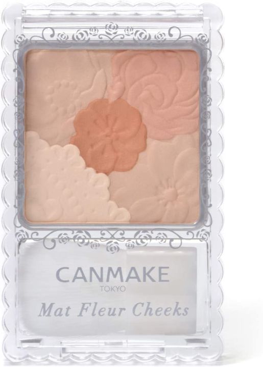 canmake-mat-fleur-cheeks-กับแก้ว