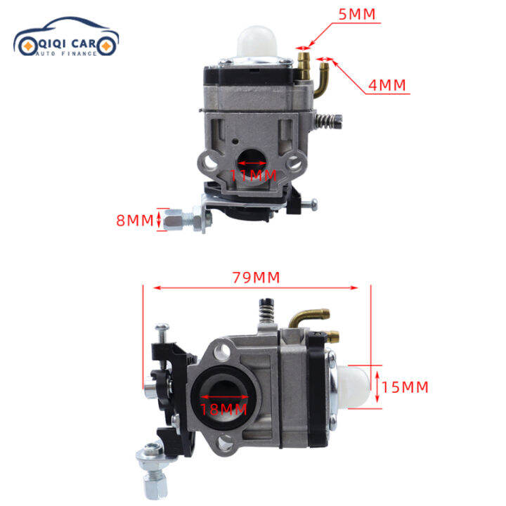 qiqi-คาร์บูเรเตอร์กลางแจ้งสำหรับ33cc-43cc-47cc-49cc-50cc-tb43-2จังหวะ1e40f-5-bc52เครื่องยนต์-bc520รถพรวนดินตัวแต่งสายขอบ-fast