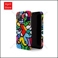 Romero Britto กรณีโทรศัพท์มือถือ iPhone 14 Pro Max / iPhone 13 Pro Max / iPhone 12 Pro Max / iPhone 11 Pro Max / XS Max / iPhone 8 Plus / iPhone 7 plus กรณีป้องกันคอมพิวเตอร์ตก 423