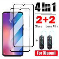 ♧ 4in1 Protective Glass For Xiaomi Mi 9 8 A2 A3 Lite 9T Tempered Glass For Xiaomi Mi 9 8 SE Pro Mi Mix Max 2 2S 3 Play Lens Film