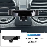 Car Phone Holder For Mercedes Benz ML W164 ML350 2005-2010 Gravity Navigation Bracket Air Outlet Clip Bracket Rotatable Support Car Mounts