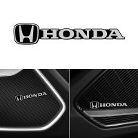 Hot New 4pcs 3D aluminum speaker stereo speaker badge emblem Sticker for Mugen Honda City Brio Civic Accord CRV HRV Accessories zhi