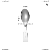 minglieyue2 ช้อนสามง่ามสแตนเลส304สำหรับใช้บนโต๊ะอาหารสุดสร้างสรรค์กลางแจ้งแบบพกพาช้อนส้อมสำหรับเดินทาง