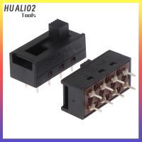 HUALI02 2ชิ้นหมุดชี้ DSE-2310 8ฟุต3ไฟล์10A25สวิตช์ปิดเปิด0V สวิตช์สไลด์สีดำสวิตช์เครื่องเป่าผม