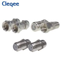 Cleqee 1PC F Adapter Male to Female RF Coax Connector TV Antenna Coaxial Connector F Connector TV plug