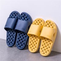 Hollow Out Slippers Uni Couple Women Men Indoor Bathroom Shower Slippers Soft EVA Anti-slip Home Floor Slides Summer Shoes