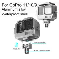 สำหรับ Gopro Hero 11เคสอะลูมิเนียมกันน้ำกล้องแอคชั่นแคมเมราอุปกรณ์เสริมสำหรับ Gopro 11/10/9ฝาครอบป้องกันดำน้ำ