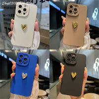 TDJ สำหรับ iPhone 14 13 12 11 Pro Max X XS XR Plus Mini เคสนิ่มกันกระแทกหรูหราแบบเกาหลี3D น่ารักมินิรักหัวใจเคสโทรศัพท์เรียบง่าย