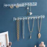 12ตะขออะคริลิคใส Jewerly Storage Rack ไม้แขวนเสื้อผู้ถือติดผนังแสดงผล Stand Organizer สำหรับ Home