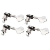 A Set of 4 Pcs Chrome Bass Tuning Pegs Machine Heads Tuners for Bass Guitar Accessories Parts Musical Instrument(4R)