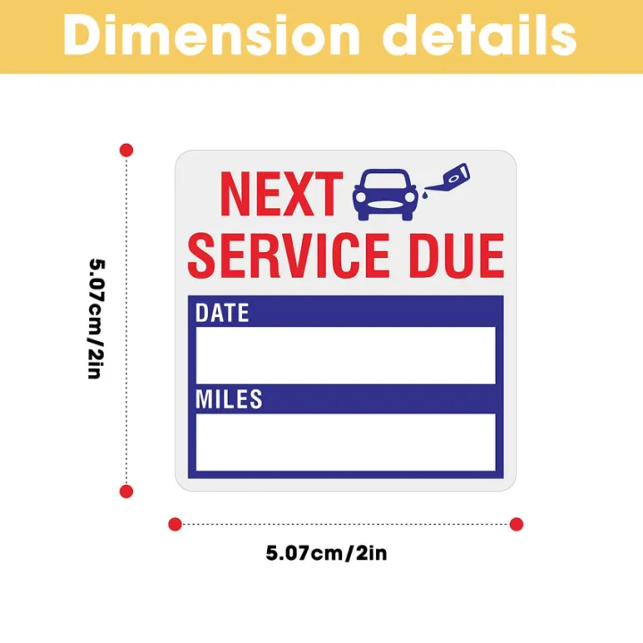 150pcs Stickers Oil Change Service Reminder Sticker Oil Change Stickers