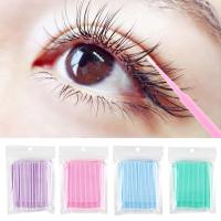 100 Pcs TATTOO Beauty Eyebrow สำลีทำความสะอาด Swab อเนกประสงค์ Micro สำลีก้านแปรง Applicators ทิ้ง