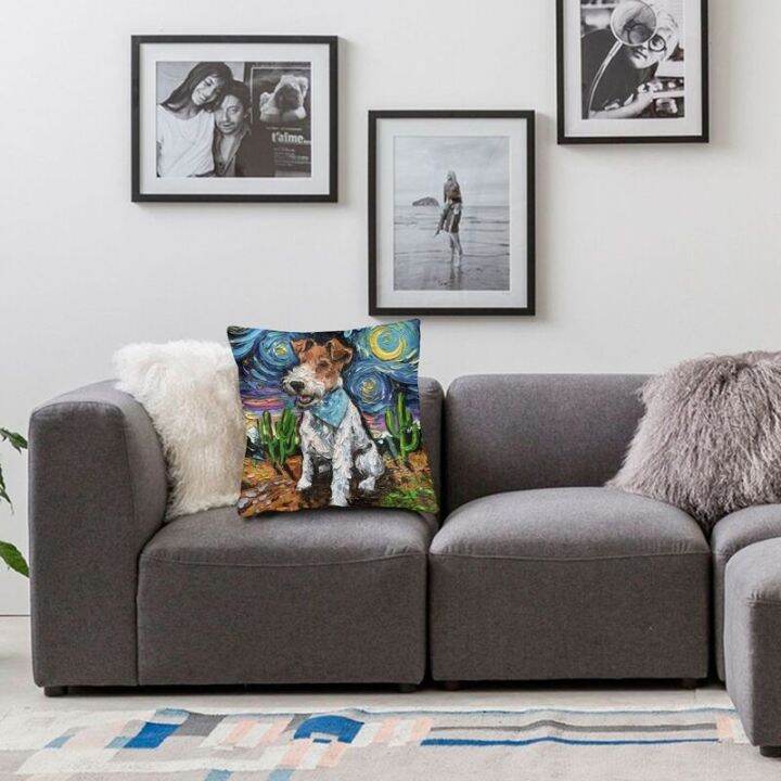 hot-dt-night-wire-terrier-throw-decoration-printing-dog-sofa-car-cushion-cover-pillowslip