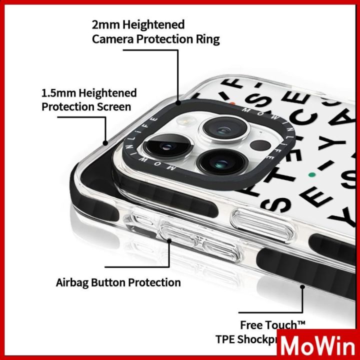 mowin-เข้ากันได้สำหรับ-เคสไอโฟน-เคสไอโฟน11-เคส-เคสนิ่มเคสใสหนากันกระแทกกรอบป้องกันกล้องตัวอักษรแบบเต็มหน้าจอเข้ากันได้กับ-iphone-13-pr