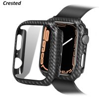 Cover For Apple watch case 44mm 40mm 45mm 41mm 42mm 38mm Carbon fiber Bumper Protector iWatch series 8 3 4 5 6 SE 7 Accessories