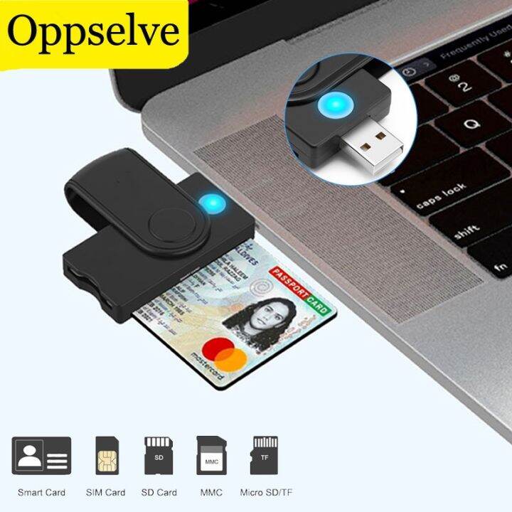 Smart External Card Reader SIM Card SD/TF Multi-Function Cardreader USB ...