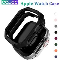 CCLCC TPU เคสสำหรับ Apple Watch กันชน49มม. 45มม./41มม. 44มม./40มม. 42มม./38มม. อุปกรณ์ป้องกันหน้าจอสมาร์ทวอท์ชซีรีส์ Ultra 8 7 6 5 4 3 SE 2 1เคส