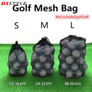 DS Túi Lưới Thể Thao Túi Golf Nylon Màu Đen Túi Đựng Bóng 16 32 56 Túi Dây