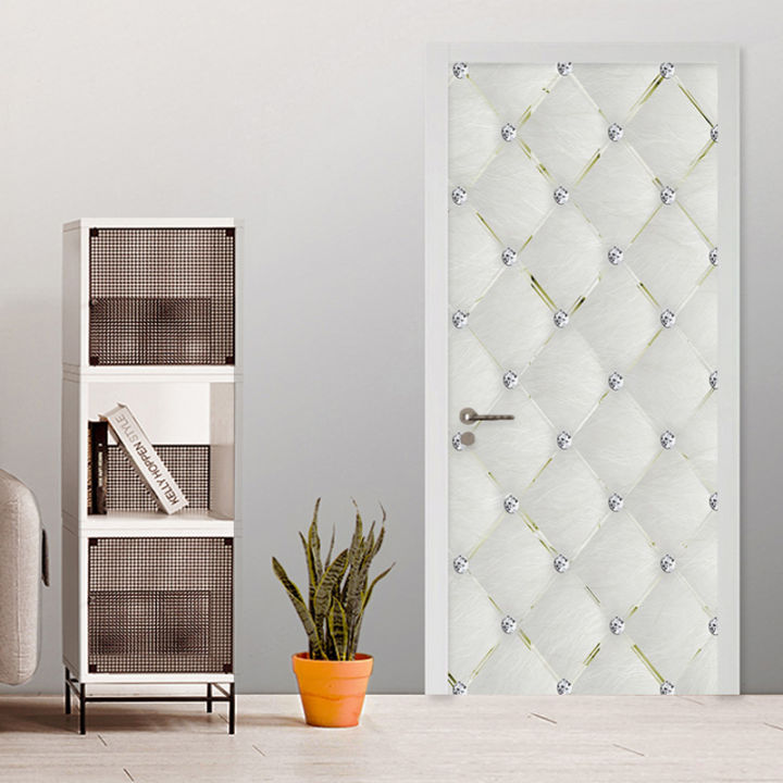 hot-self-adhesive-door-sticker-3d-stereo-diamond-soft-roll-geometric-wallpaper-living-room-kitchen-pvc-waterproof-sticker-home-decor