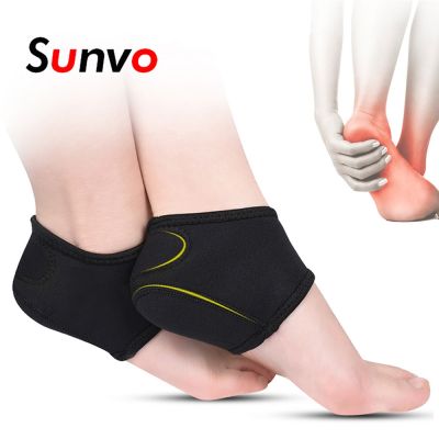 Sunvo Heel Cushion Socks for for Men Women Plantar Fasciitis Achilles Tendonitis Calluses Spurs Cracked Pain Relief Inserts Pads Shoes Accessories