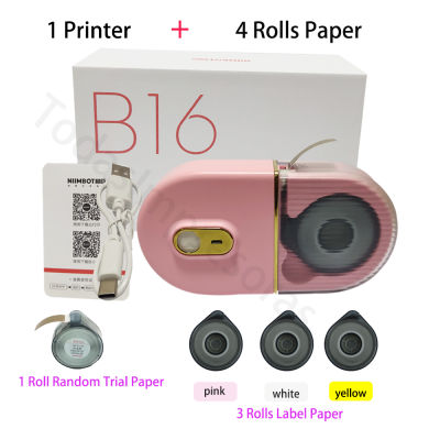 Niimbot B16 Thermal Inkless Cable Label Printers Portable Pocket Label Maker iOS Android Home Office Mini Printing Machine Paper