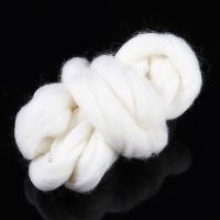 ใหม่ 50g Soft White MERINO ขนสัตว์ย้อมสี