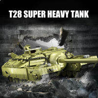 Gulo Gulo US T28 Heavy Tank Blocks ชุด WW2ทหารอิฐอาวุธทหารกองทัพของเล่นของขวัญเด็ก2986 PCS